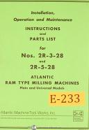 Atlantic-Atlantic No. 4000, Jig Borer, parts List and Assemlby Drawings Manual-4000 Series-No. 4000-06